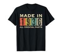 Retro 1936 Tutte le parti originali Vintage Made in 1936 Uomo Donna Maglietta