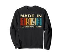 Retro 1943 Tutte le parti originali Vintage Made in 1943 Uomo Donna Felpa
