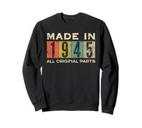 Retro 1945 Tutte le parti originali Vintage Made in 1945 Uomo Donna Felpa