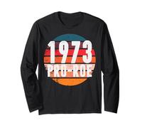 Retro 1973 PRO-Roe Diritti Riproduttivi Tramonto Grafica Maglia a Manica