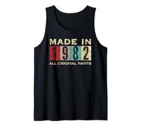 Retro 1982 Tutte Le Parti Originali Vintage Made in 1982 Uomo Donna Canotta