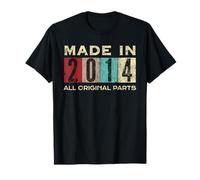 Retro 2014 Tutte le parti originali Vintage Made in 2014 Uomini Donne Maglietta