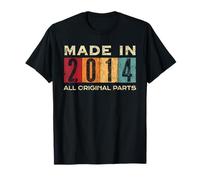Retro 2014 Tutte le parti originali Vintage Made in 2014 Uomini Donne Maglietta