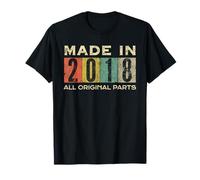 Retro 2018 Tutte le parti originali Vintage Made in 2018 Uomo Donna Maglietta