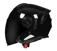 Retro 3/4 Casco Aperto Moto Mezzo Casco con Doppia Visiera Parasole, Vintage Style Caschi Jet Cromwell per Uomo E Donna Adulto DOTECE Approvato Demi-Jet Casco da Moto W,L=59~60cm