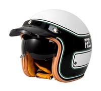 Retro 3/4 Demi-Jet Casco Aperto Moto Mezzo Casco Caschi Jet e Demi-Jet Moto con Doppia Visiera Parasole Vintage Style Caschi Cromwell per Uomo E Donna Adulto DOTECE Approvato W,L=59~60cm