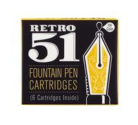 Retro 51 Fountain Pen Refill Nero 6-Pack