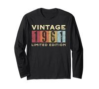 Retro 64 Anni Vintage 1961 Edizione Limitata Compleanno Maglia a Manica