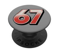 Retro 70er - 67 Meme Six Seven PopSockets PopGrip Adesivo
