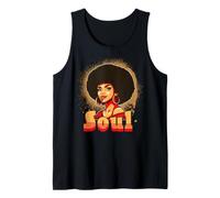 Retro 70s Funk Soul Music Lover Afro Woman Vintage Disco Canotta