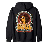 Retro 70s Soul Funk Afro Queen Disco Vintage Felpa con Cappuccio