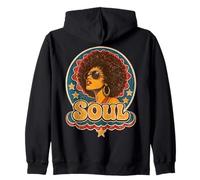 Retro 70s Soul Funk Afro Queen Disco Vintage Felpa con Cappuccio