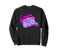 Retro 80s 90s Boom-Box Vintage Cassette Player Graphic Tee Felpa