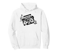 Retro 80s 90s Boom-Box Vintage Cassette Player Graphic Tee Felpa con Cappuccio