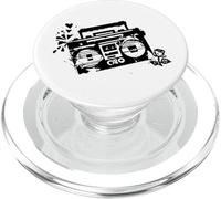 Retro 80s 90s Boom-box Vintage Cassette Player Graphic Tee PopSockets PopGrip per MagSafe