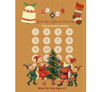 Retro 80s Adwent Coloring Days of Festive Symbols Book for Kids Ages 4-7