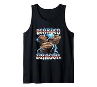 Retro 80s Heavy Metal Band Glam Rock Bearded Dragon Lover Canotta
