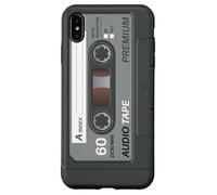 Retro 80's Music Cassette Tape Pretend Costume Graphic Gray Custodia per iPhone XS Max