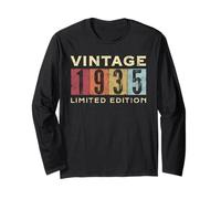 Retro 90 Anni Vintage 1935 Edizione Limitata Compleanno Maglia a Manica