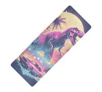 Retro 90s Dinosaur Car Colorful stampato non tossico yoga mat spessore 1 mm per la casa palestra antiscivolo, con borsa tapete para ejercicio 180,3 x 66 cm