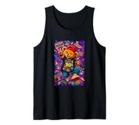 Retro 90s Nostalgia Cute Teddy Bear Hip Hop Cassette Graphic Canotta