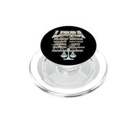 Retro 90s Rock Libra Zodiac Birthday Traits Graphic PopSockets PopGrip per MagSafe