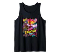 Retro 90s San Francisco California Skyline City By The bay Canotta
