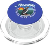 Retro Acadia National Park Vintage Maine Puffin Graphic PopSockets PopGrip per MagSafe
