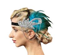 Retrò Accessori per Capelli Fascia Anni 20 Flapper Headband con Accessori Anni 60 Parrucche Anni 70 Head Bands Accessori X Acconciature Sposa Flower Hair Clip Hair Accessories Accessori Styling