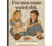 Retro Aesthetic Wide Ruled Journal: Dark Humor Tea Party Notebook for Women, Students, College and Sarcastic Lovers