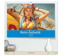 Retro Ästhetik - Pin-up Girls (hochwertiger Premium Wandkalender 2026 DIN A2 quer), Kunstdruck in Hochglanz: Pin-up Girls in Szene gesetzt.