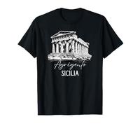 Retro Agrigento Sicilia Sicilia Rovine greche Tempio Vacanza Maglietta
