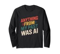 Retro AI Nostalgia Citazione angosciata Design Vintage Maglia a Manica