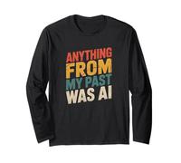 Retro AI Nostalgia Citazione angosciata Design Vintage Maglia a Manica