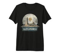 Retro Alessandria Paesaggio Vintage Souvenir Maglietta Premium