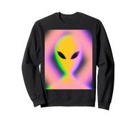 Retro Alien Aura Psychedelic Rainbow Aesthetic Cryptozoology Felpa