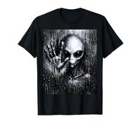 Retro Alien Encounter UFO Conspiracy Sci-Fi Horror Graphic Maglietta