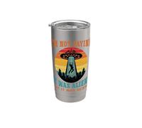 Retro Alieno UFO che non dice Alieni extraterrestri retrò Bicchiere termico in acciaio inox doppia parete