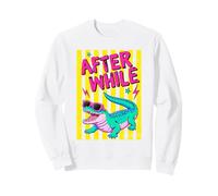 Retro Alligator Occhiali da Sole Dopo Mentre Felpa