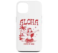 Retro Aloha Hula Girl Vintage Hawaiian Island State of Mind Custodia per iPhone 13