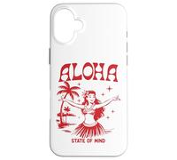Retro Aloha Hula Girl Vintage Hawaiian Island State of Mind Custodia per iPhone 16 Plus