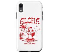 Retro Aloha Hula Girl Vintage Hawaiian Island State of Mind Custodia per iPhone XR