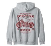 Retro americano stile vintage moto angosciato design Felpa con Cappuccio