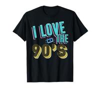 Retrò Amo Gli Anni 90 Musicassetta Vintage Nostalgia Maglietta