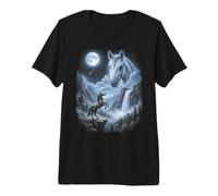 Retro Andaluso Horse Moon 90s Bootleg Meme Farm Horses Maglietta Premium