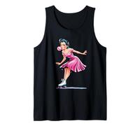 Retro anni '50 PinUp Girl con gomma e pattini a rotelle Canotta