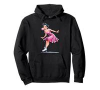 Retro anni '50 PinUp Girl con gomma e pattini a rotelle Felpa con Cappuccio