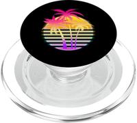 Retro anni '80 1990 Vaporwave Palm Trees Beach Surf Sunset Art PopSockets PopGrip per MagSafe