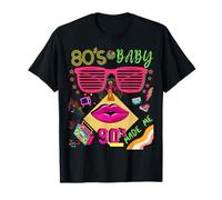Retro Anni '80 Baby 90s Made Me Vintage Anni '80 '90 per Signora Ragazze Maglietta