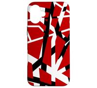 Retro anni '80 Rosso Nero Bianco Glam Rock Hair Metal Music Custodia per iPhone 16 Plus
